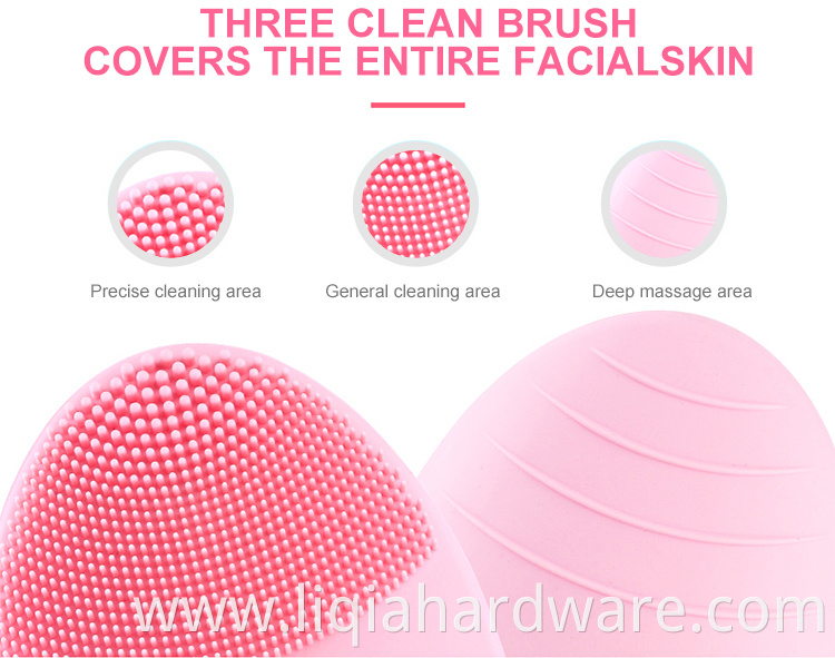 cleansing brush deep ultrasonic cleansing brush USB charging electric facial cleansing brush silicone rotating